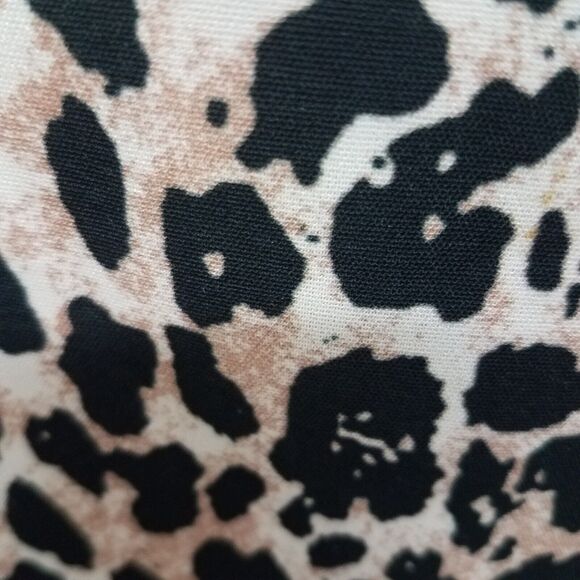 Womens Sz M Multicolor Animal Print 3/4 Sleeve Blouse - Picture 5 of 9